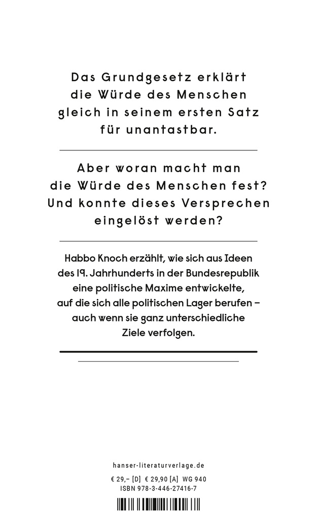 Weitere Ansicht: Im Namen der Würde | Habbo Knoch