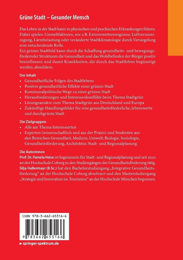 Weitere Ansicht: Grüne Stadt - Gesunder Mensch | Pamela Heise, Silja Hallermayr