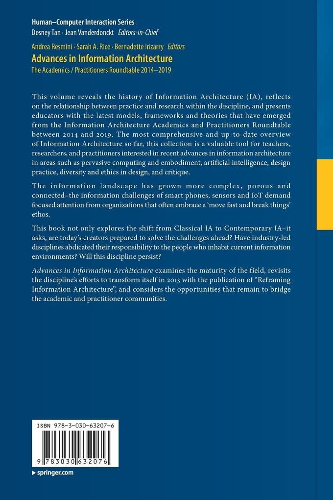 Weitere Ansicht: Advances in Information Architecture