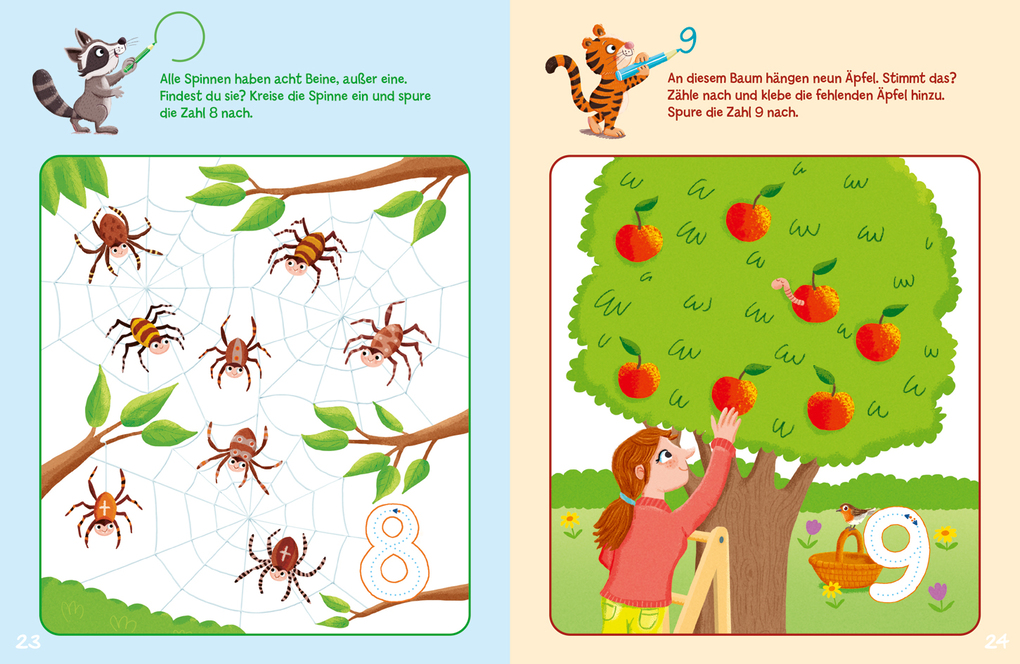 Weitere Ansicht: Sticker-Rätsel für Kindergarten-Kids. Erste Zahlen