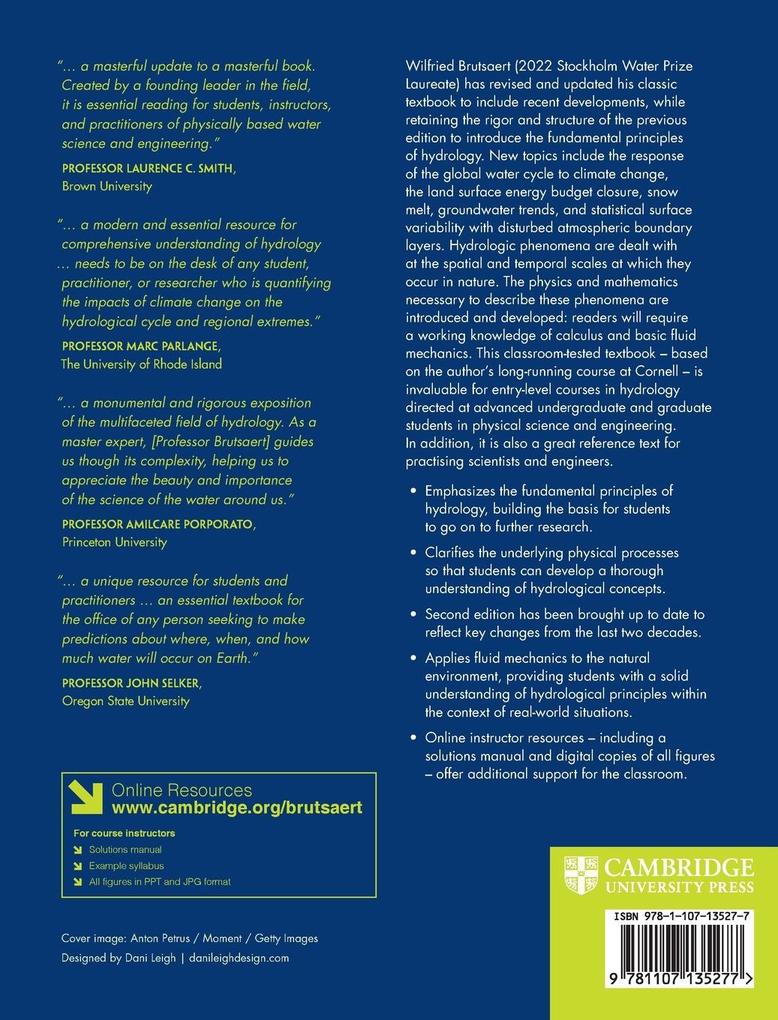 Weitere Ansicht: Hydrology | Wilfried Brutsaert