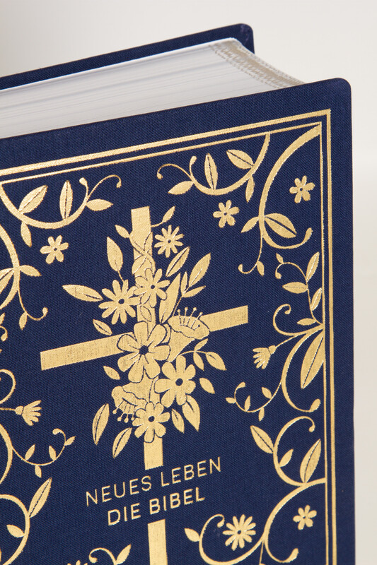 Weitere Ansicht: Neues Leben. Die Bibel - Golden Grace Edition, Marineblau