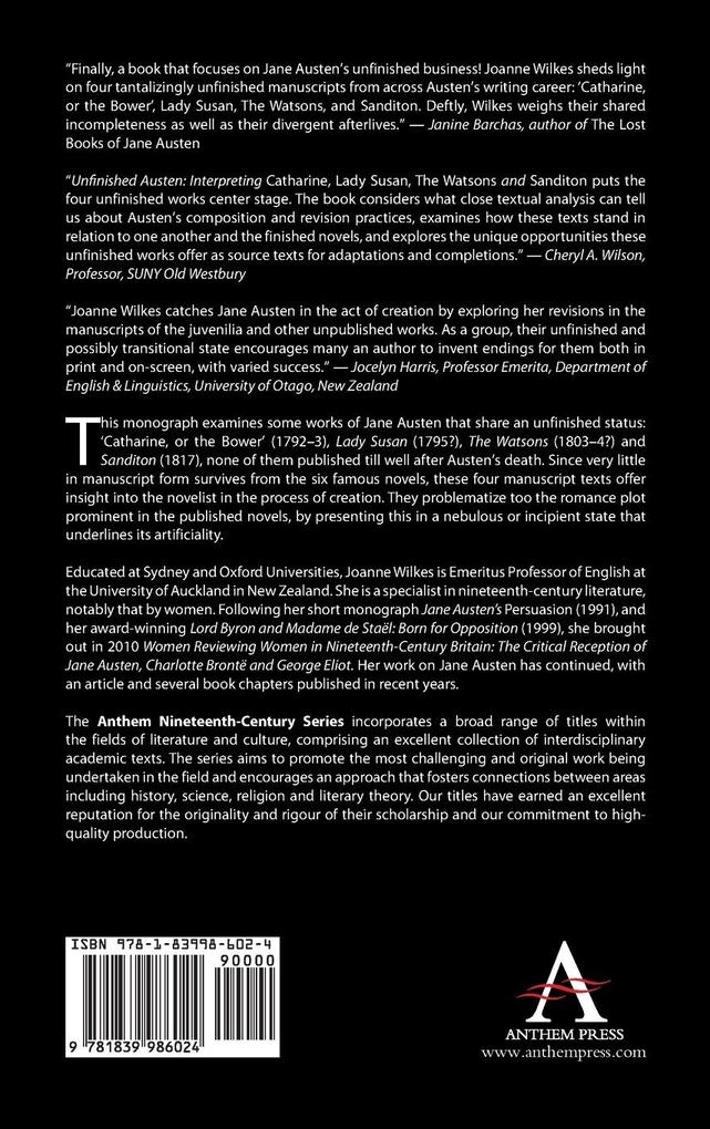 Weitere Ansicht: Unfinished Austen | Joanne Wilkes