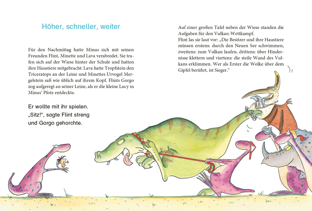 Weitere Ansicht: Erst ich ein Stück, dann du - Minus Drei und die wilde Lucy - Der große Vulkan-Wettkampf | Ute Krause