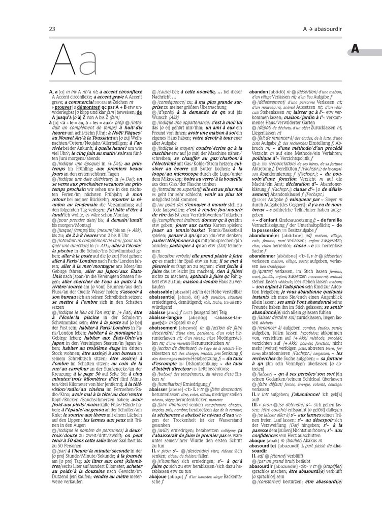 Weitere Ansicht: PONS Großwörterbuch Französisch