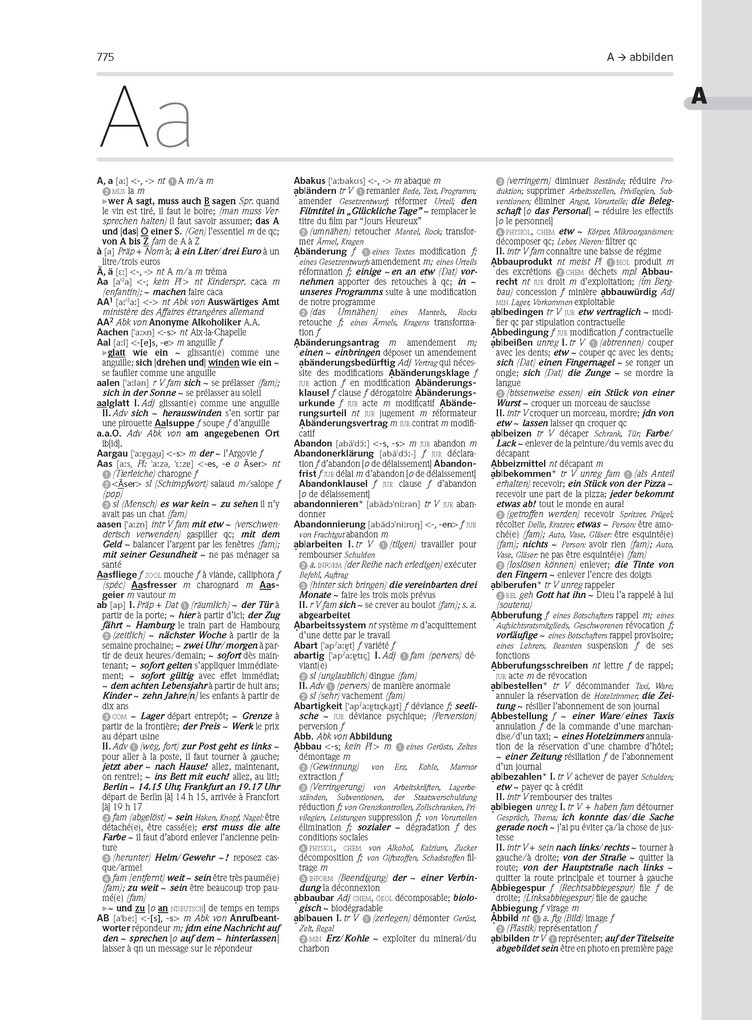Weitere Ansicht: PONS Großwörterbuch Französisch