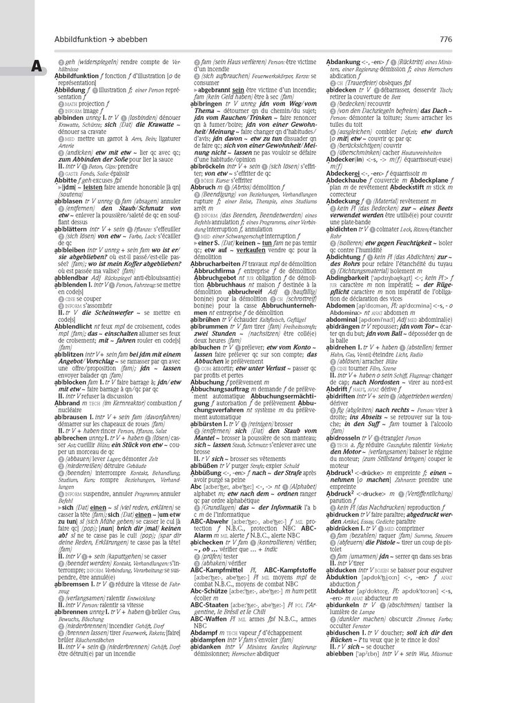 Weitere Ansicht: PONS Großwörterbuch Französisch