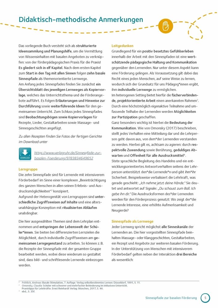 Weitere Ansicht: Sinnespfade zur basalen Förderung | Stephanie Kahle, Heike Lüdde