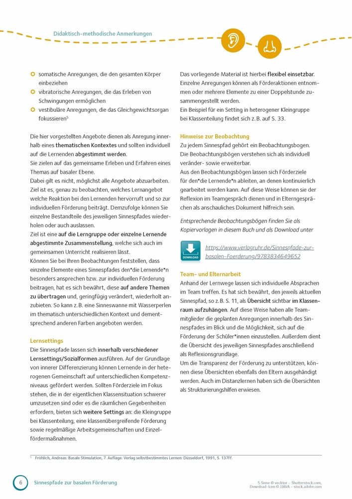 Weitere Ansicht: Sinnespfade zur basalen Förderung | Stephanie Kahle, Heike Lüdde