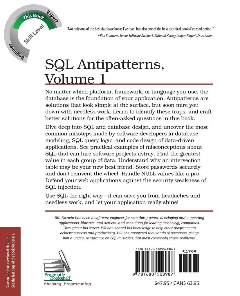 Weitere Ansicht: SQL Antipatterns, Volume 1 | Bill Karwin