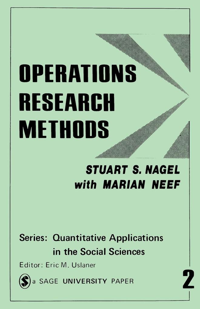 Operations Research Methods: As Applied to Political Science and the Legal Process als Taschenbuch