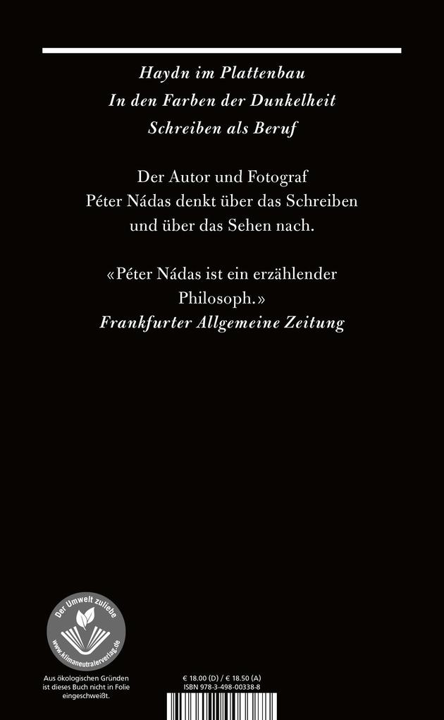 Weitere Ansicht: Schreiben als Beruf | Péter Nádas