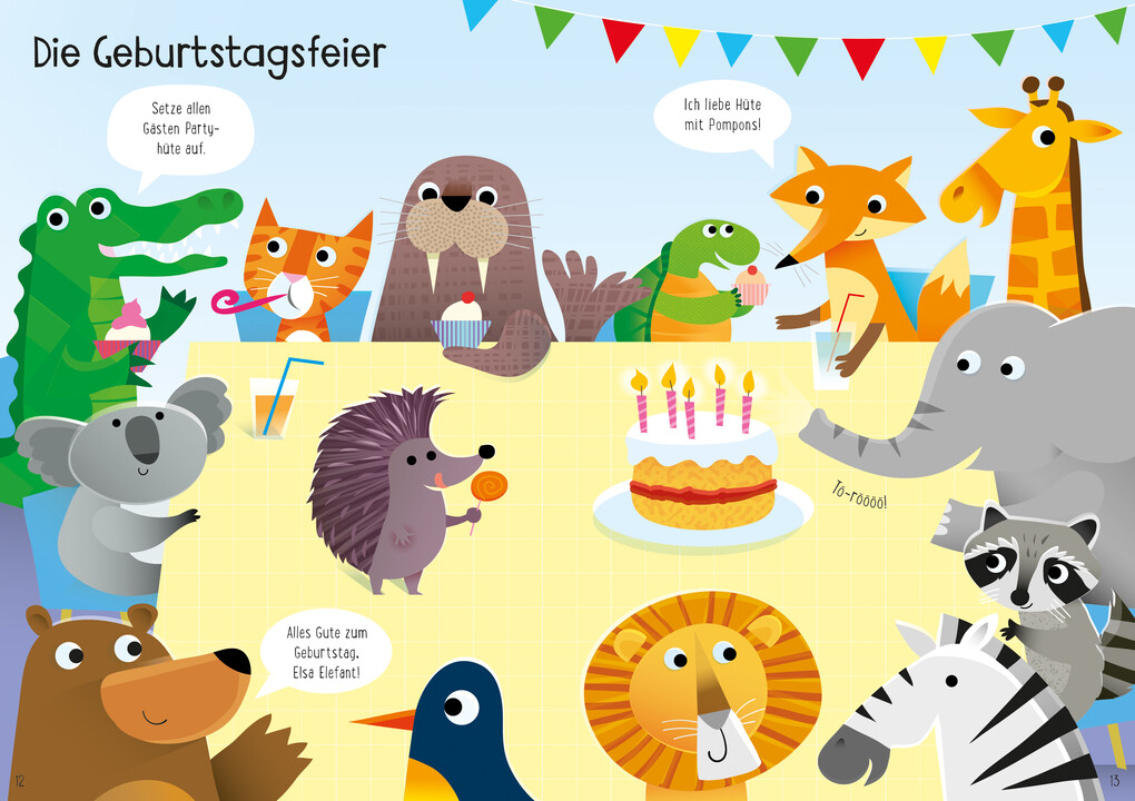 Weitere Ansicht: Mein Immer-wieder-Stickerbuch: Tierisch lustige Hüte | Jessica Greenwell