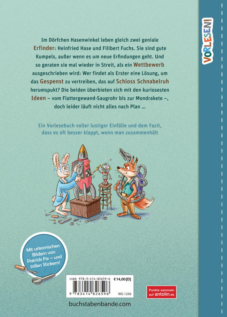 Weitere Ansicht: VORLESEN! Zwei Erfinder für alle Fälle - Von Törtchenkanonen und Gespensterfallen | Katharina E. Volk