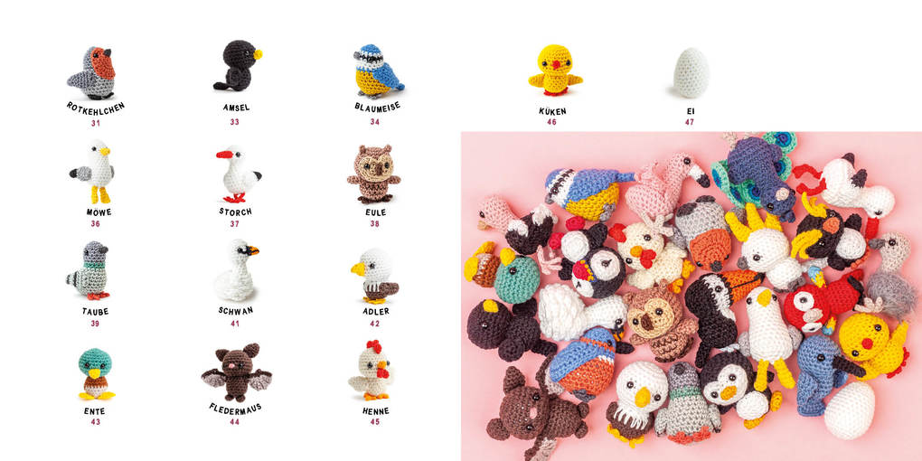 Weitere Ansicht: Mini-Amigurumis - Süße Vögelchen | Sarah Abbondio