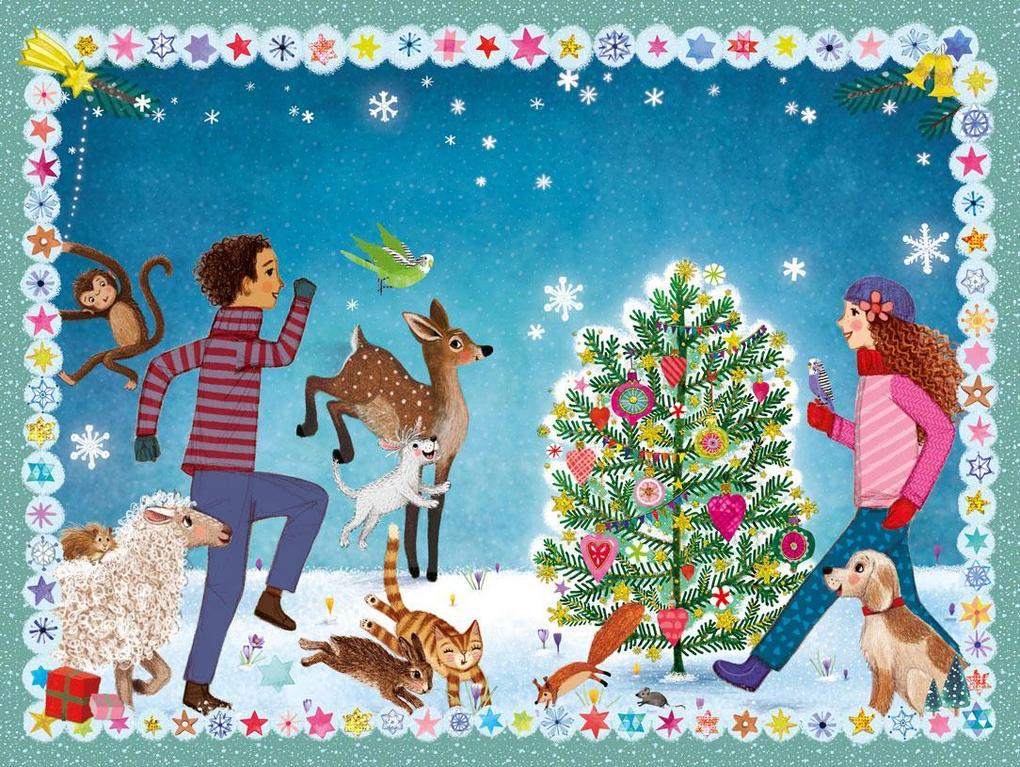 Weitere Ansicht: Liliane Susewind - 24 Tiere suchen ein Zuhause. Das Adventskalenderbuch | Tanya Stewner, Marlene Jablonski