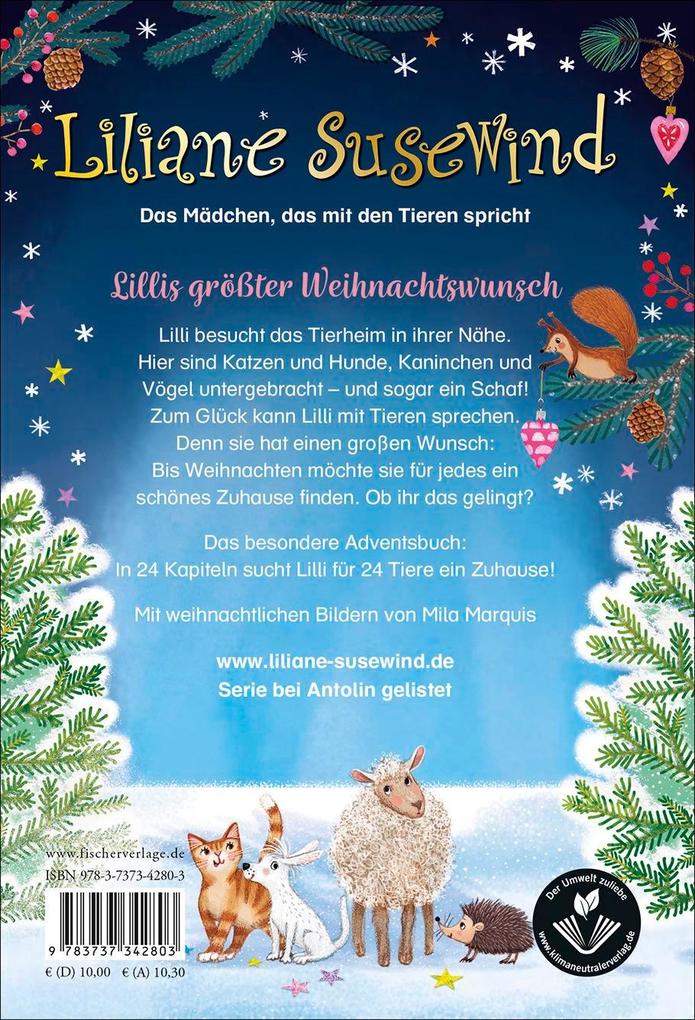 Weitere Ansicht: Liliane Susewind - 24 Tiere suchen ein Zuhause. Das Adventskalenderbuch | Tanya Stewner, Marlene Jablonski