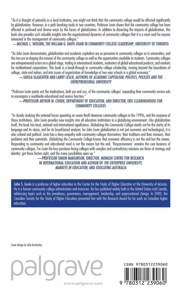 Weitere Ansicht: Globalizing the Community College | J. Levin
