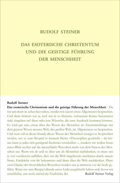 Produktbild: Das esoterische Christentum und die geistige Führung der Menschheit | Rudolf Steiner