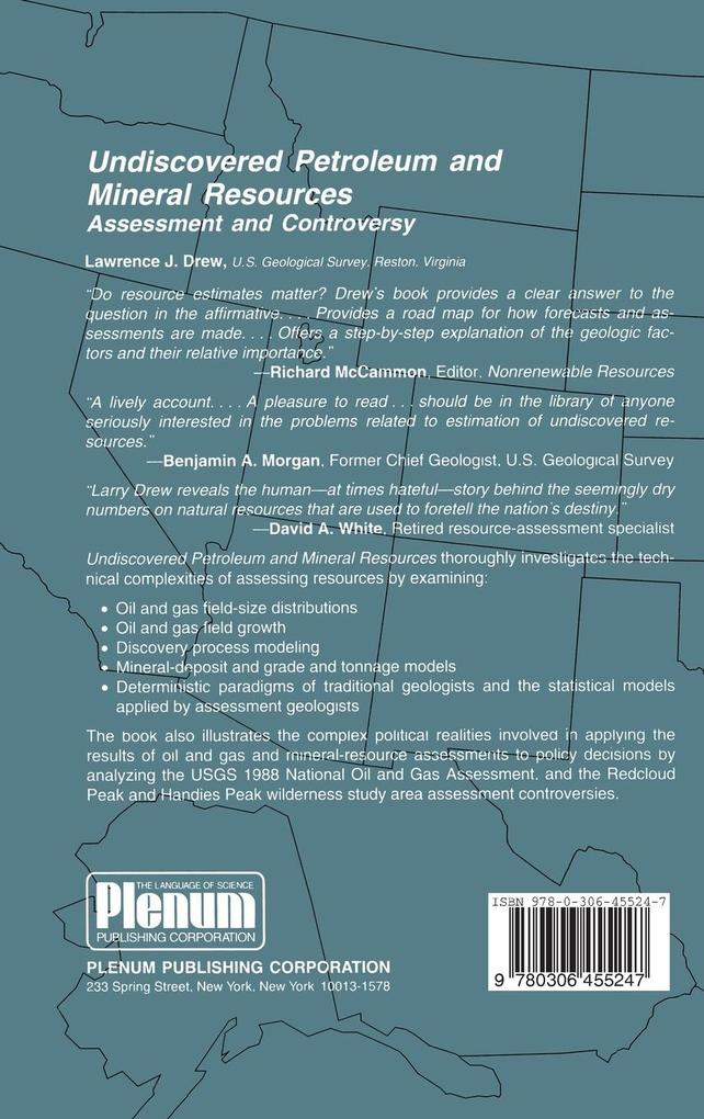 Weitere Ansicht: Undiscovered Petroleum and Mineral Resources | Lawrence J. Drew