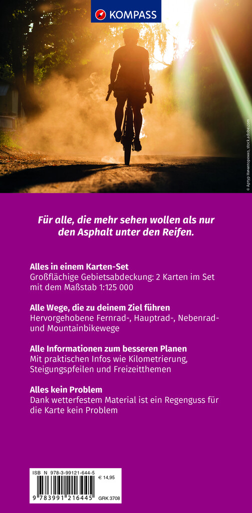Weitere Ansicht: KOMPASS Großraum-Radtourenkarte 3708 Sachsen 1:125.000