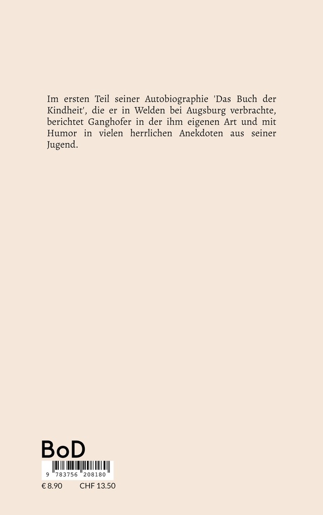 Weitere Ansicht: Lebenslauf eines Optimisten | Ludwig Ganghofer