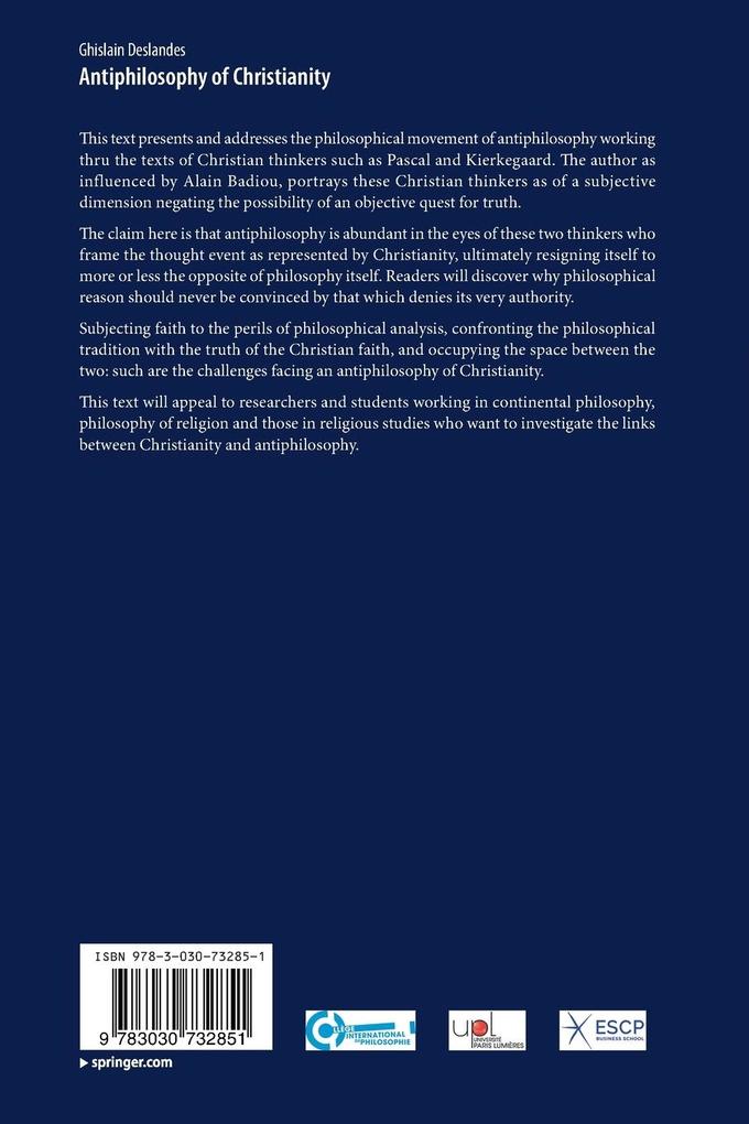 Weitere Ansicht: Antiphilosophy of Christianity | Ghislain Deslandes