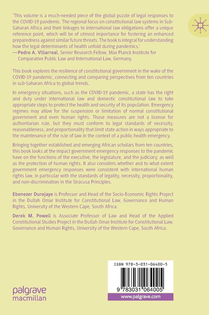 Weitere Ansicht: Constitutional Resilience and the COVID-19 Pandemic