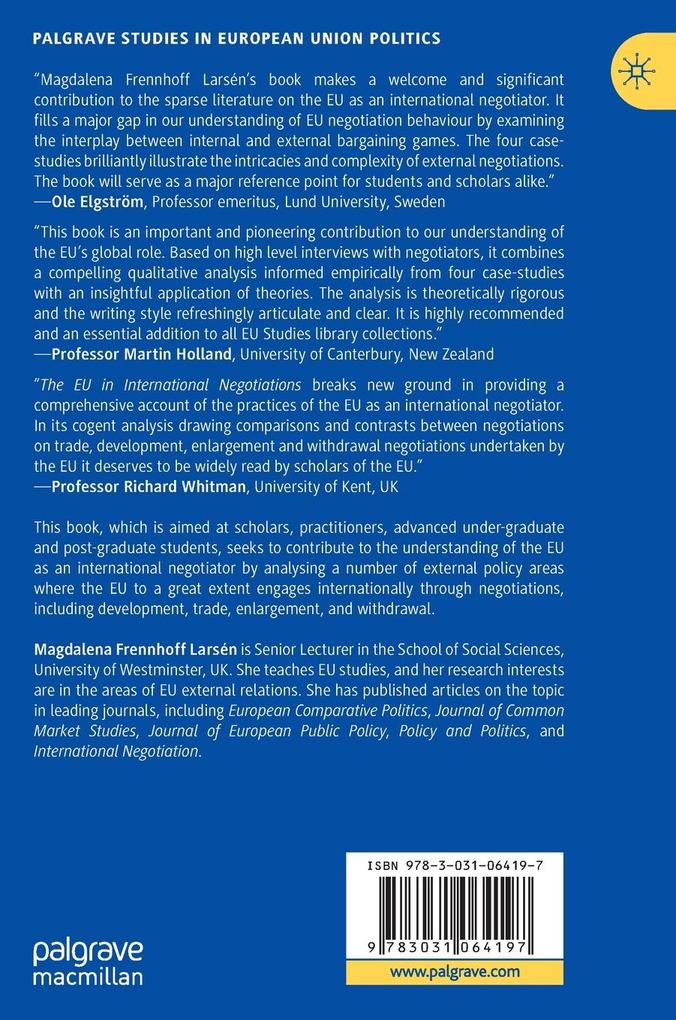 Weitere Ansicht: The EU in International Negotiations | Magdalena Frennhoff Larsén