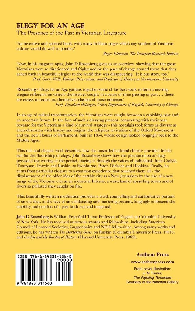 Weitere Ansicht: Elegy for an Age | John D. Rosenberg