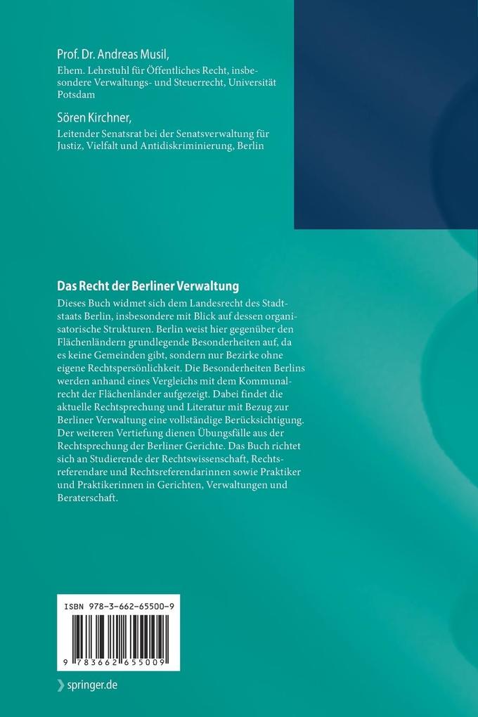 Weitere Ansicht: Das Recht der Berliner Verwaltung | Andreas Musil, Sören Kirchner