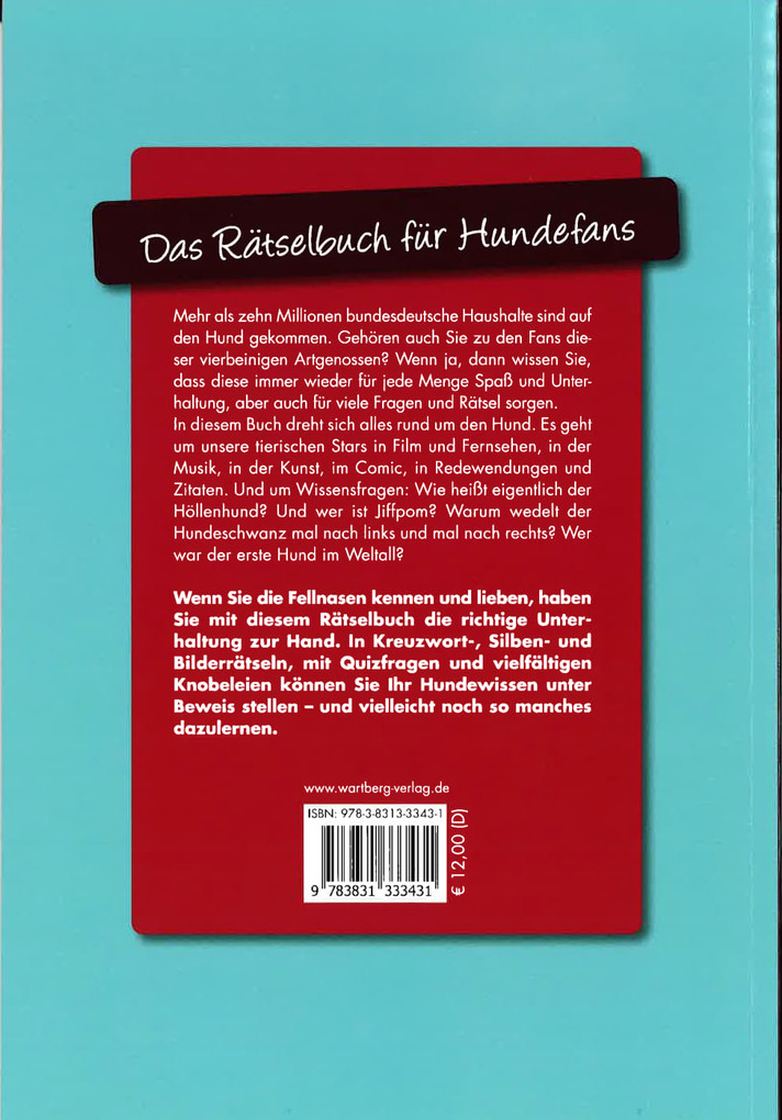Weitere Ansicht: Das Rätselbuch für Hundefans | Ursula Herrmann, Wolfgang Berke