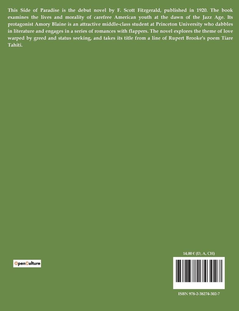 Weitere Ansicht: This Side of Paradise | F. Scott Fitzgerald