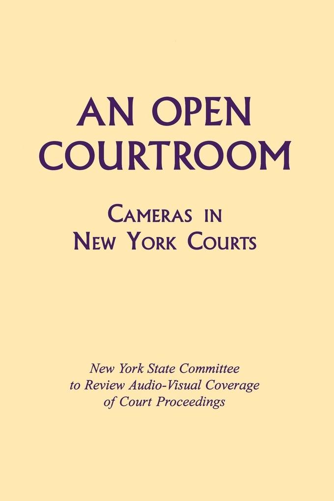An Open Courtroom als Taschenbuch