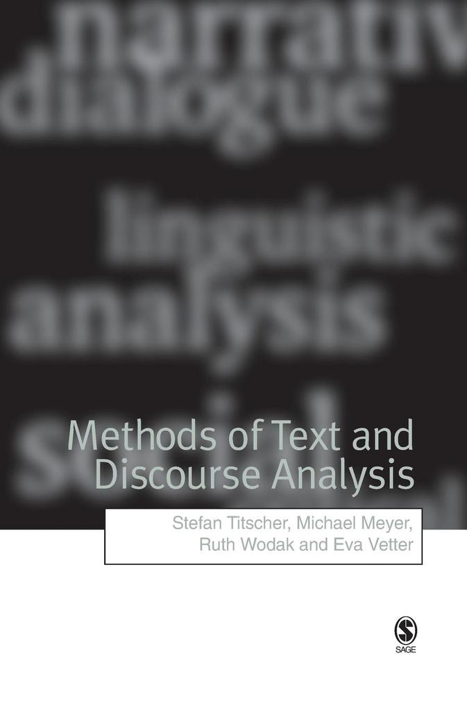Methods of Text and Discourse Analysis als Buch (gebunden)