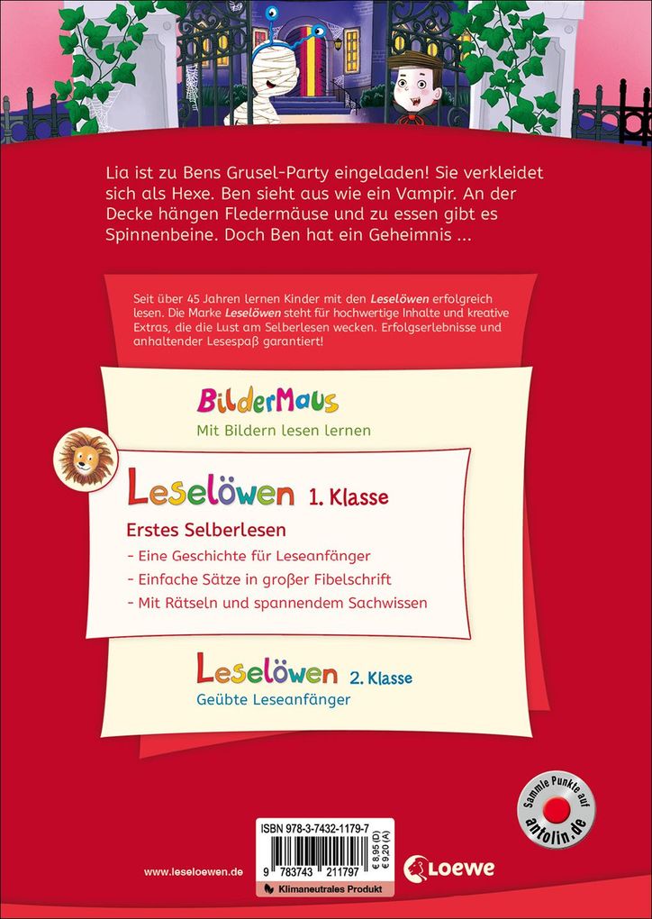 Weitere Ansicht: Leselöwen 1. Klasse - Willkommen im Spukschloss! | Maja von Vogel