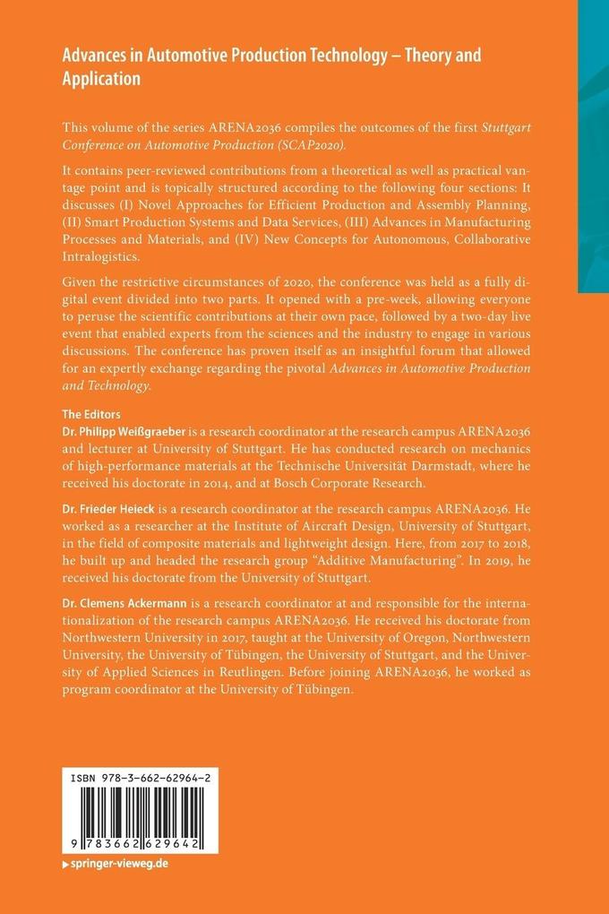 Weitere Ansicht: Advances in Automotive Production Technology - Theory and Application