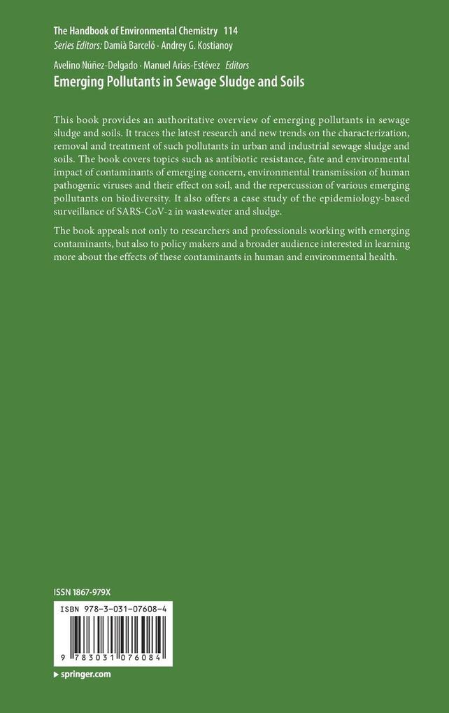 Weitere Ansicht: Emerging Pollutants in Sewage Sludge and Soils