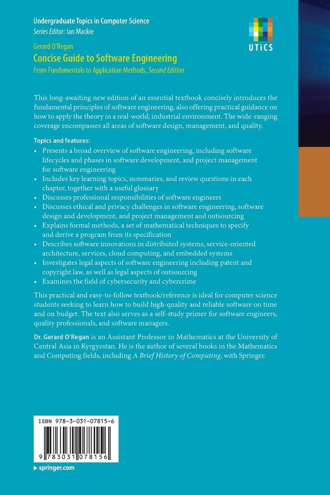 Weitere Ansicht: Concise Guide to Software Engineering | Gerard O'Regan