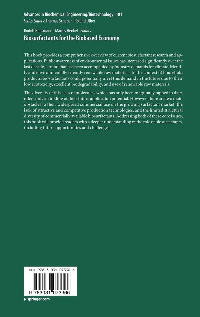 Weitere Ansicht: Biosurfactants for the Biobased Economy