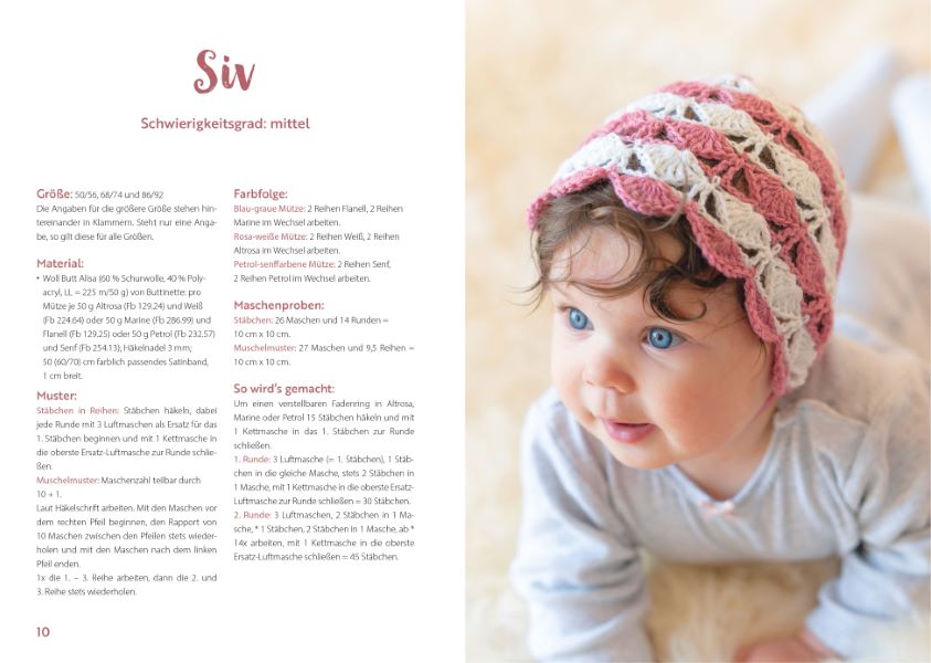 Weitere Ansicht: Niedliche Bonnets und Zwergenmützen häkeln | Babette Ulmer