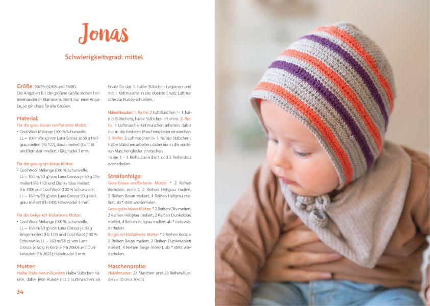 Weitere Ansicht: Niedliche Bonnets und Zwergenmützen häkeln | Babette Ulmer