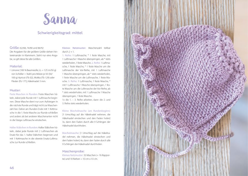 Weitere Ansicht: Niedliche Bonnets und Zwergenmützen häkeln | Babette Ulmer