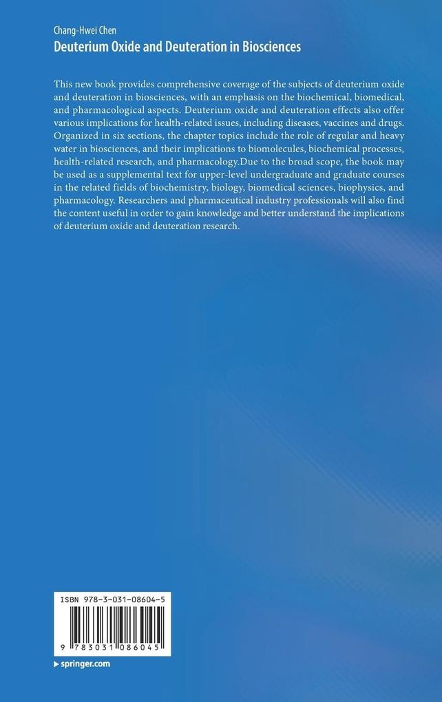 Weitere Ansicht: Deuterium Oxide and Deuteration in Biosciences | Chang-Hwei Chen
