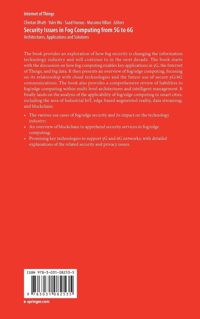 Weitere Ansicht: Security Issues in Fog Computing from 5G to 6G