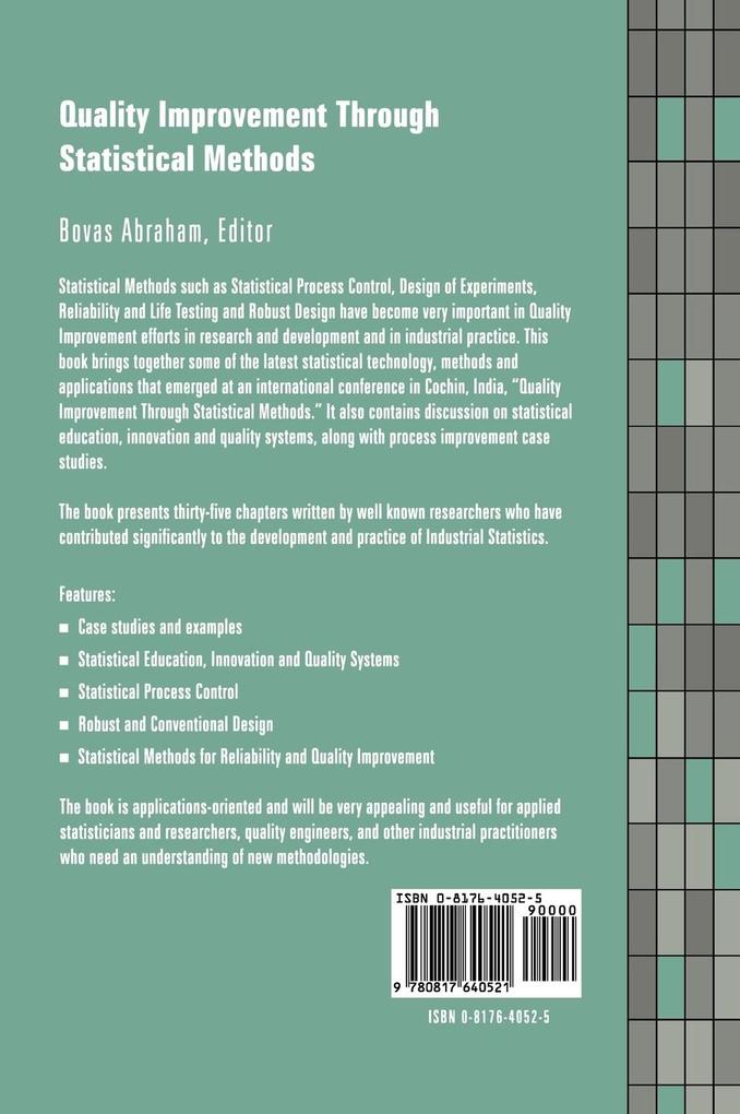 Weitere Ansicht: Quality Improvement Through Statistical Methods