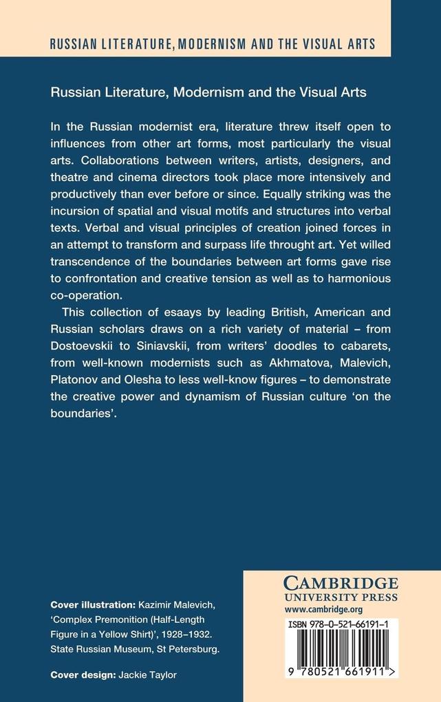Weitere Ansicht: Russian Literature, Modernism and the Visual Arts | Catriona Kelly