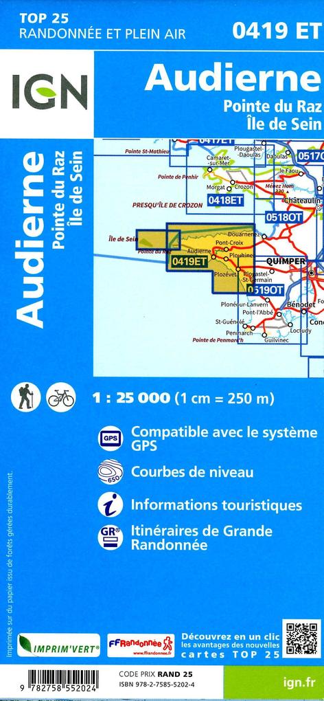 Weitere Ansicht: Audierne Pointe du Raz/Sein 1:25 000