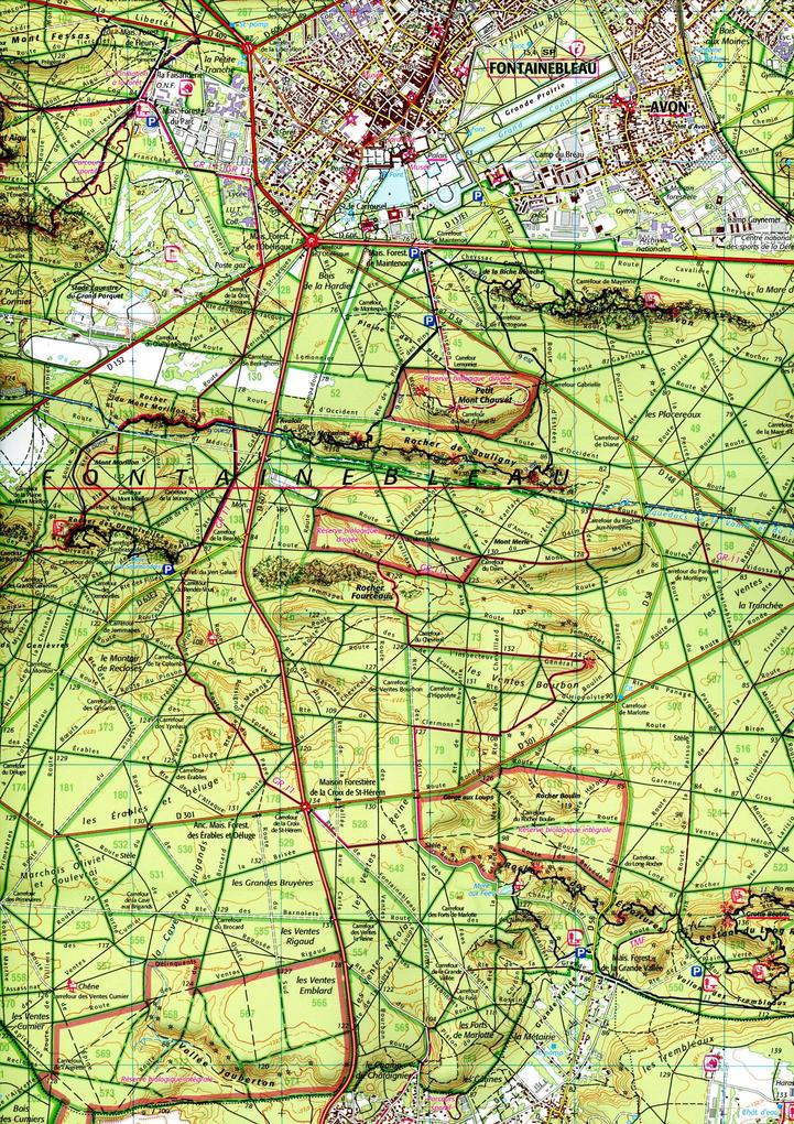 Weitere Ansicht: Forêt de Fontainbleau Trois Pignons 1:25 000