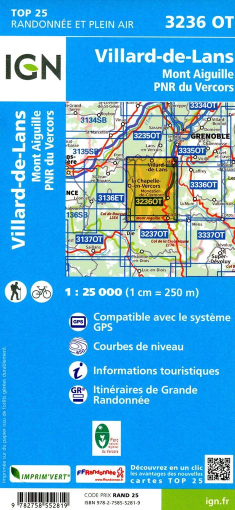 Weitere Ansicht: Villard de Lans 1:25 000